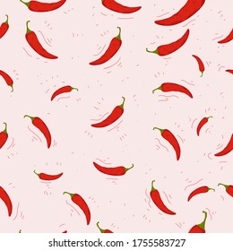 Vector pattern seamless chili can be edited file eps