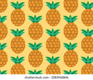 vector pattern seamless pattern exotic fruit pineapple