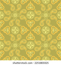 Vector, patrón, sin costura, indio, arte