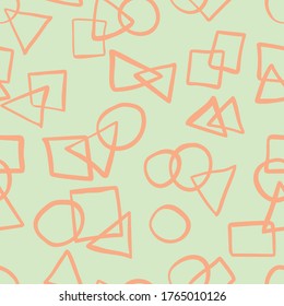 Vector Pattern Seamless Repeat Hand Drawn Geometric Doodle Art 