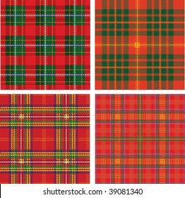 Vector pattern of seamless tartan plaid