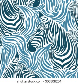 vector pattern, seamless Wallpaper animal print skins and Zebra silhouette