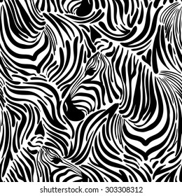 vector pattern, seamless Wallpaper animal print skins and Zebra silhouette, print face, print african, print animal, zebra print, decoration print