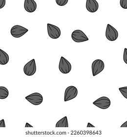 Vector pattern with seeds. Seamless seed pattern