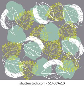 Vector pattern of several kinds of leaves