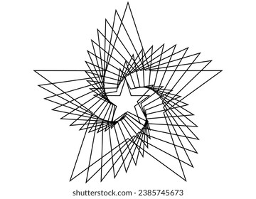 Vector pattern in the shape of a star from thin black lines on a white background. Design element for packaging, covers, interior decor, cards. Holiday decor.
Striped vector background