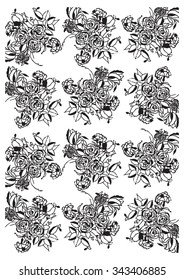 Vector pattern silhouette