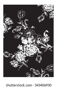 Vector pattern silhouette