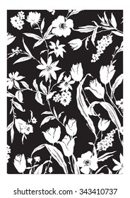 Vector pattern silhouette
