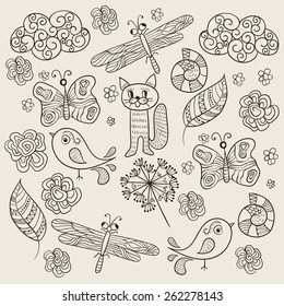 Vector  Pattern with Simple  Drawings