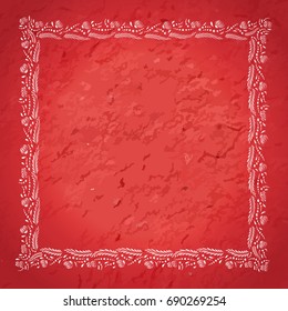 Vector pattern simple square frames with flower border