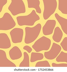 Vector pattern simulating the skin of a giraffe pattern. Pattern for fabric or souvenir products.