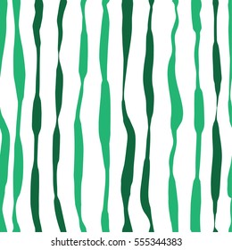 Vector pattern sketch green irregular stripes.