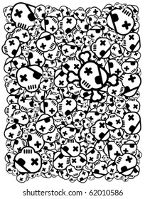 Vector pattern with skulls