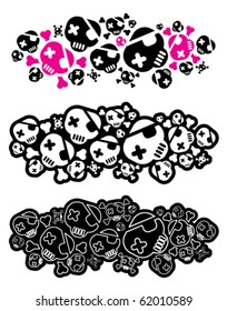 Vector pattern with skulls