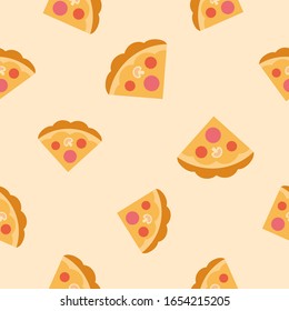 vector pattern of slices of pizza for decoration