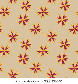 Vector pattern with small abstract flowers.