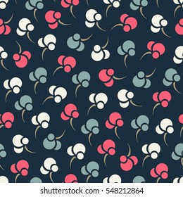 Vector pattern with small nature elements. Seamless color illustration