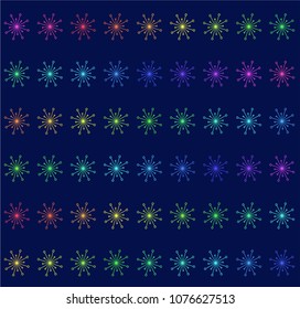 Vector pattern of snowflakes. Ideal for greeting cards, wallpapers, gift paper, cobwebs, textiles, rhombuses, stripes