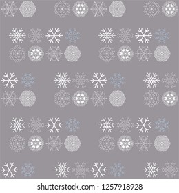 Vector pattern with snowflakes. Winter background. EPS10