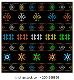 Vector Pattern Songket From Traditional of Manggarai, Flores - Indonesia