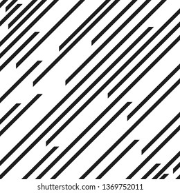 Vector  pattern with speed lines. Abstract Black Diagonal Striped repeating Background . Vector parallel slanting, oblique lines endless texture.