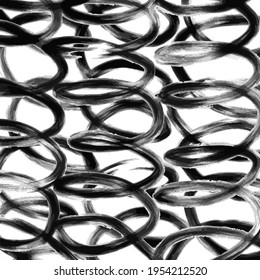 vector pattern spiral black and white curls.Abstract background