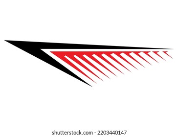 Vector pattern for a sports car, moto, ship. Sports pattern, vehicle sticker, sportswear pattern, for toys. Arrow. Vector background in retro style.