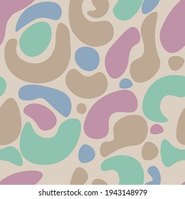 vector pattern of spots. flat image of a pattern of various spots with smooth shapes