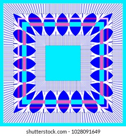 Vector pattern in the square, an imitation type hanging on the canvas.