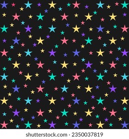 Vector pattern with stars, creative colorful illustration design.