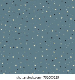 Vector Pattern With Stars, Seamless Background.