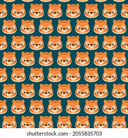 vector pattern with striped tigers. flat pattern image with baby tiger.