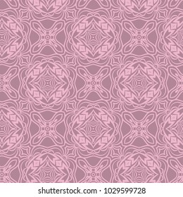 Vector pattern with stylish ornament. Floral seamless geometric design