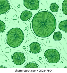 Vector pattern of stylized design lotus leaves
