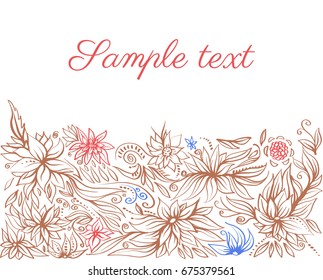 vector pattern stylized flowers on a white background