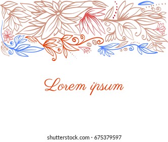 vector pattern stylized flowers on a white background