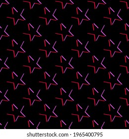 vector pattern of stylized stars for design and textile