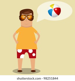 Vector pattern for summer brochure