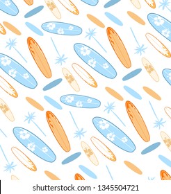  vector pattern with surfboards .vector illustration