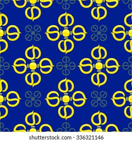 Vector pattern with the symbol of the vajra