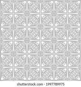 Vector pattern with symmetrical elements . Modern stylish abstract texture. Repeating geometric tiles from striped elements.Black and white pattern.