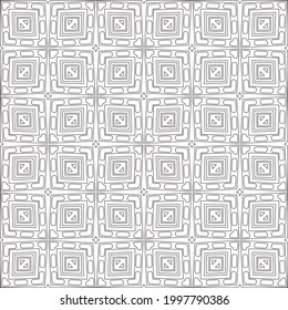 Vector pattern with symmetrical elements . Modern stylish abstract texture. Repeating geometric tiles from striped elements.Black and white pattern.