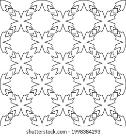 Vector pattern with symmetrical elements . Modern stylish abstract texture. Repeating geometric tiles from striped elements.Black and white pattern.