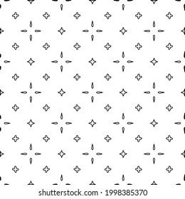 Vector pattern with symmetrical elements . Modern stylish abstract texture. Repeating geometric tiles from striped elements.Black and white pattern.