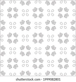 Vector pattern with symmetrical elements . Modern stylish abstract texture. Repeating geometric tiles from striped elements.Black and white pattern.
