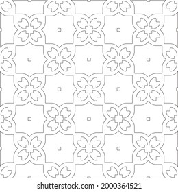 
Vector pattern with symmetrical elements . Modern stylish abstract texture. Repeating geometric tiles from 

striped elements.Black and white pattern.