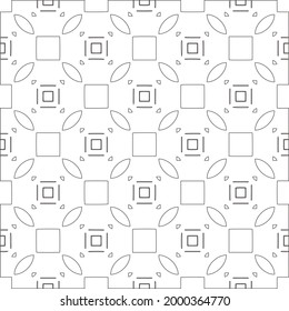 
Vector pattern with symmetrical elements . Modern stylish abstract texture. Repeating geometric tiles from 

striped elements.Black and white pattern.