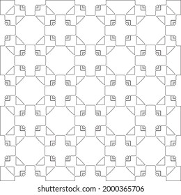 
Vector pattern with symmetrical elements . Modern stylish abstract texture. Repeating geometric tiles from 

striped elements.Black and white pattern.