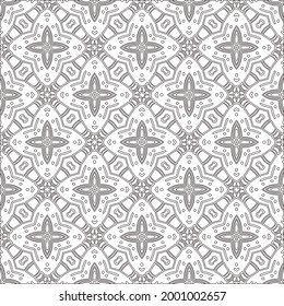 Vector pattern with symmetrical elements . Modern stylish abstract texture. Repeating geometric tiles from 

striped elements.Black and white pattern.